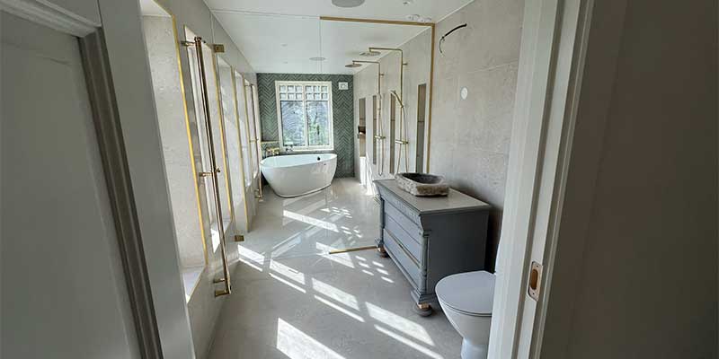 Modernt och nyrenoverat badrum